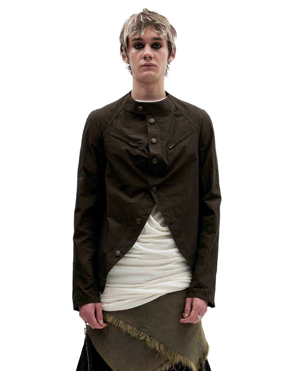 BROWN DRAPED TOP