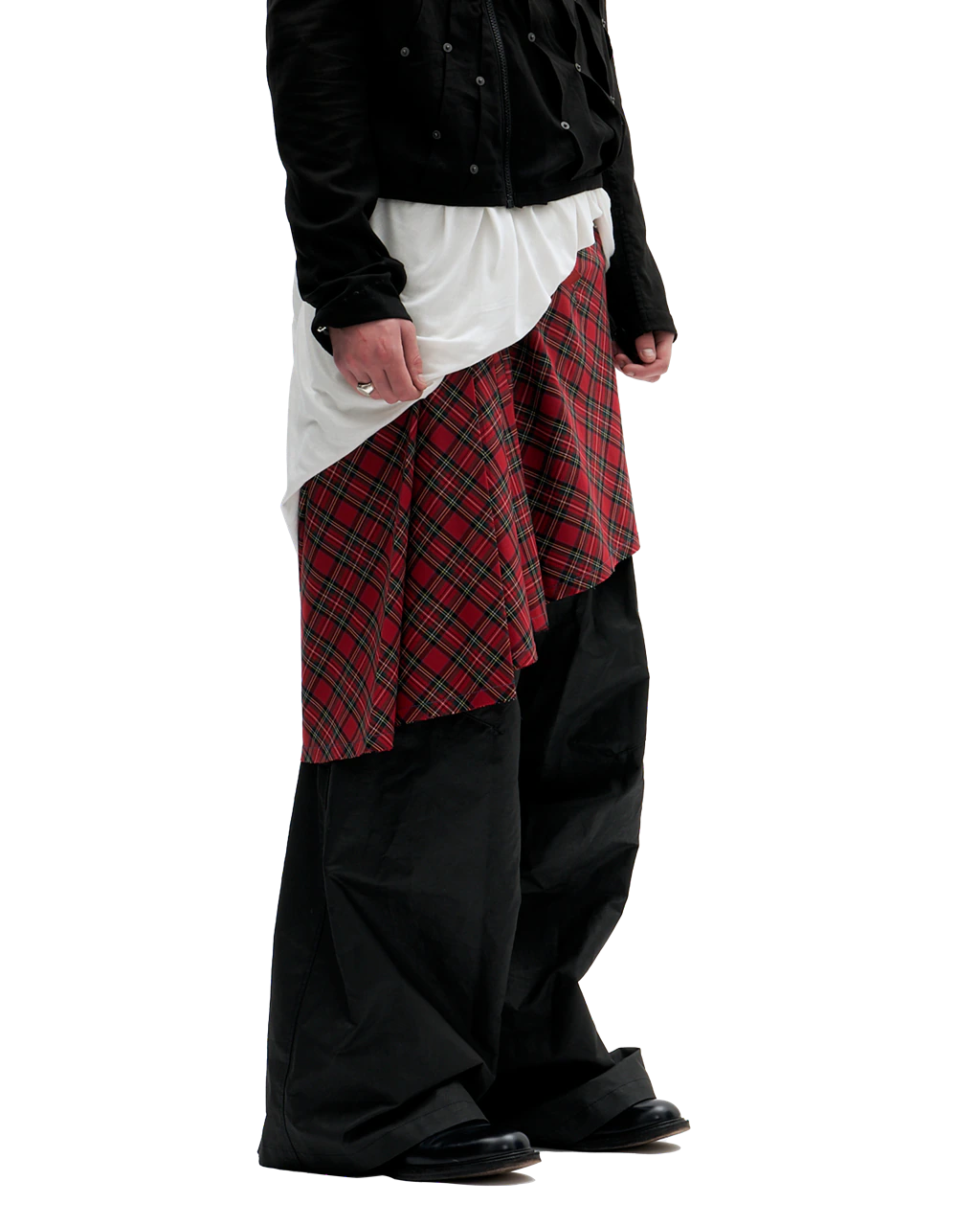 RED TARTAN SHORT SKIRT