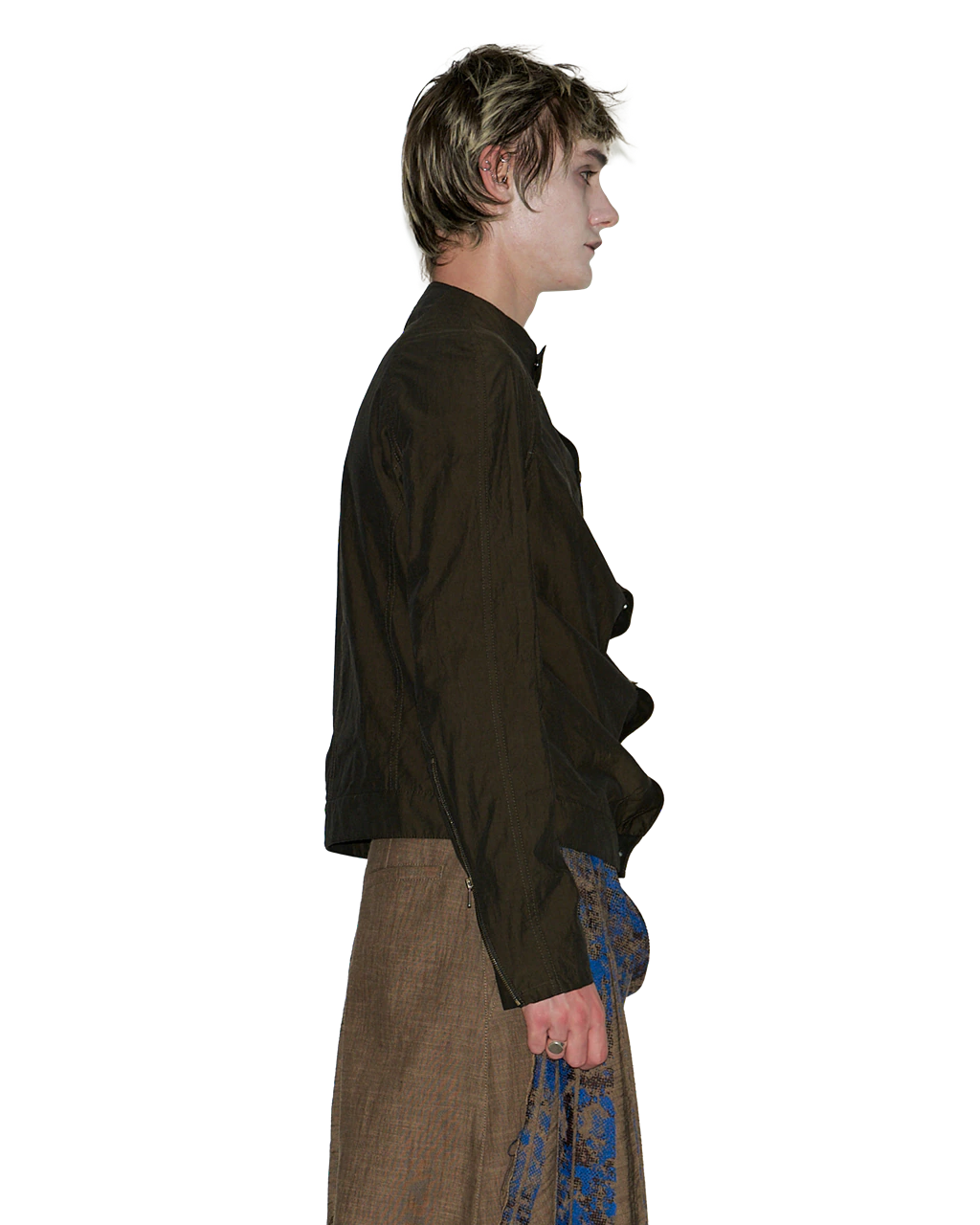 BROWN DRAPED TOP