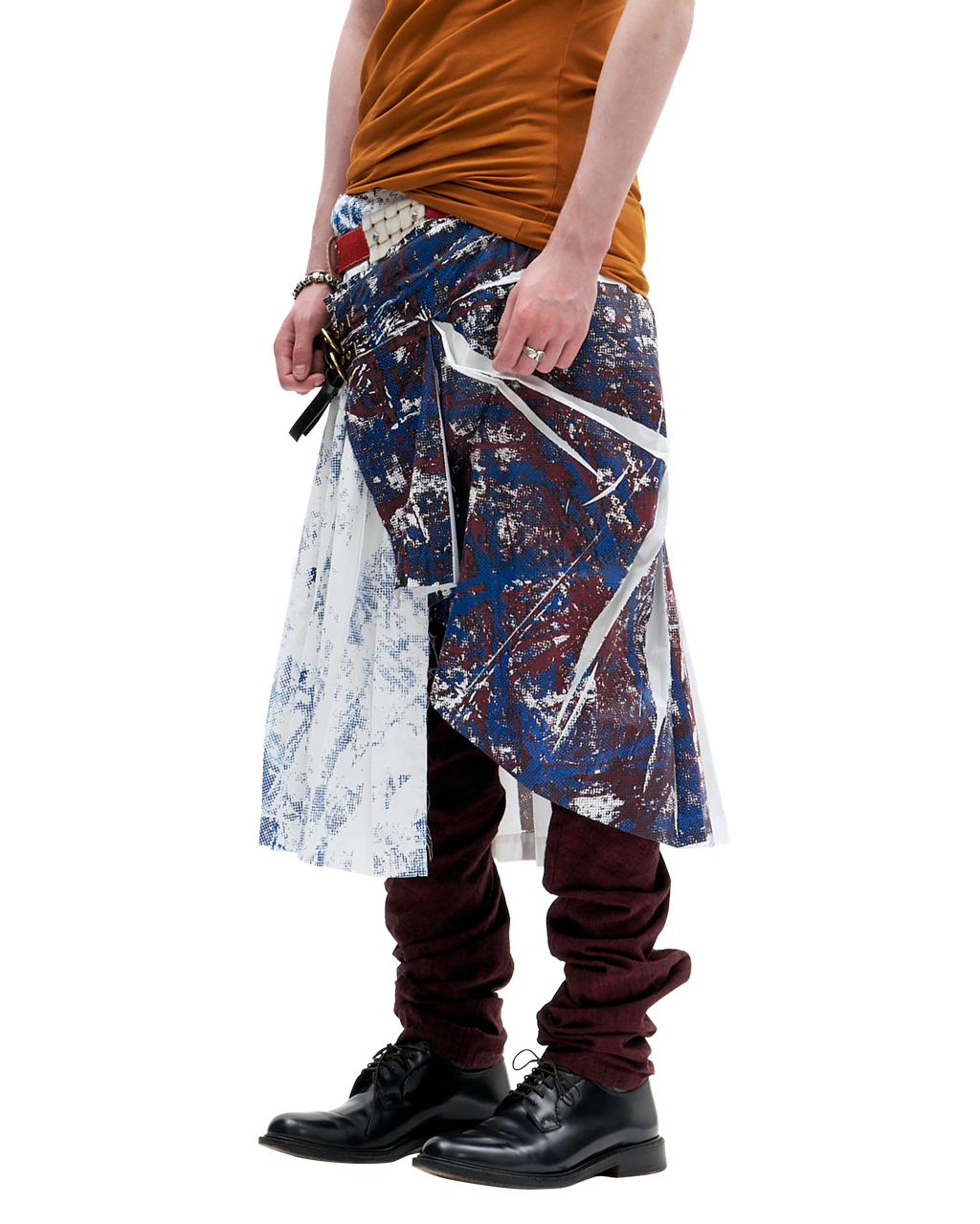 GRAPHIC WRAP SKIRT