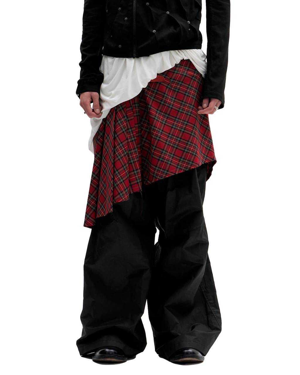 RED TARTAN SHORT SKIRT