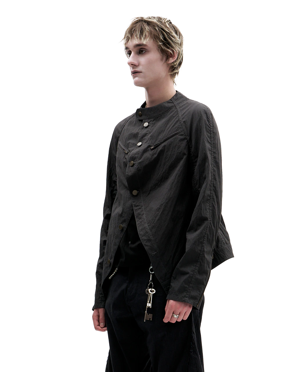 BLACK DRAPED TOP
