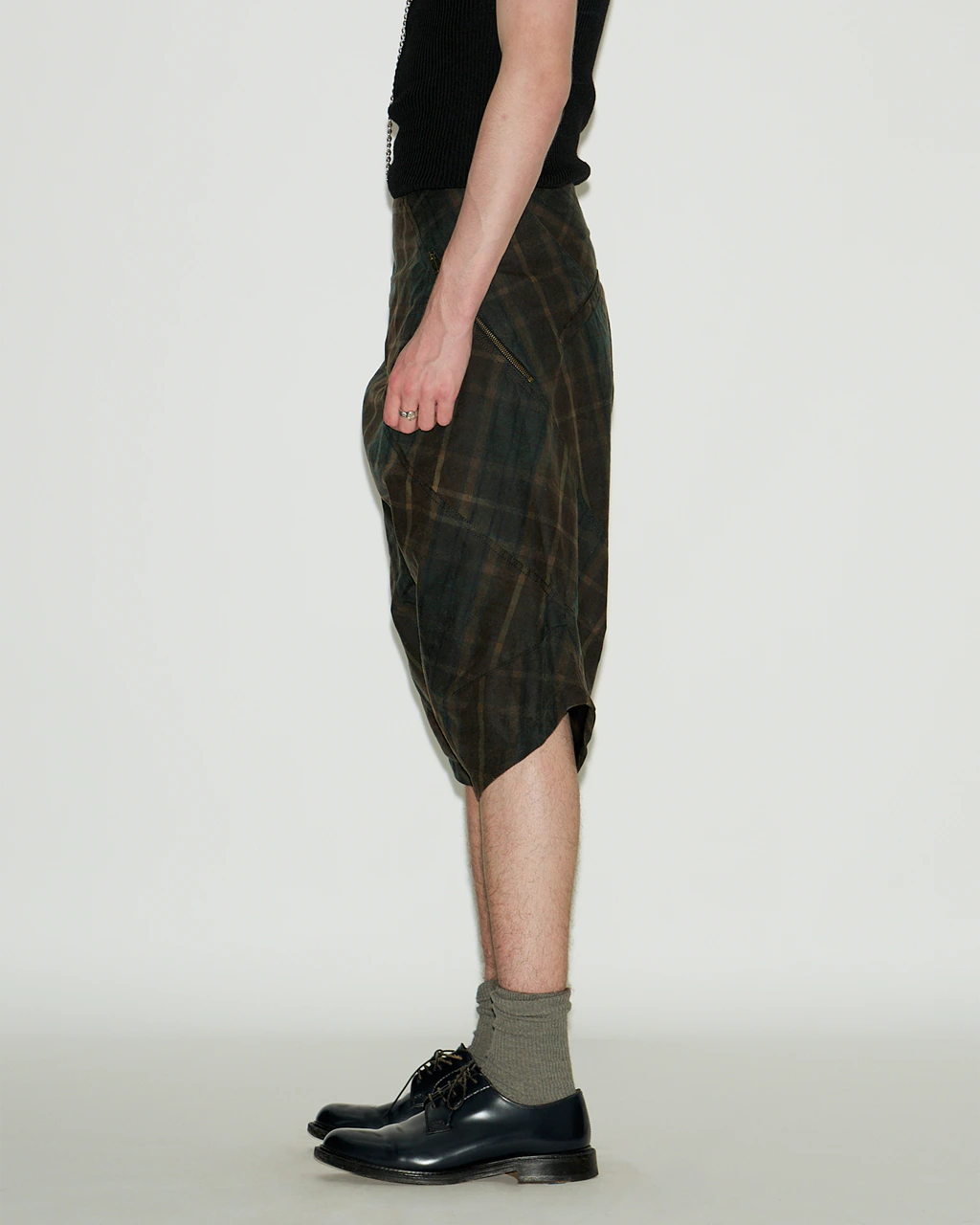 WAXED TARTAN SHORTS