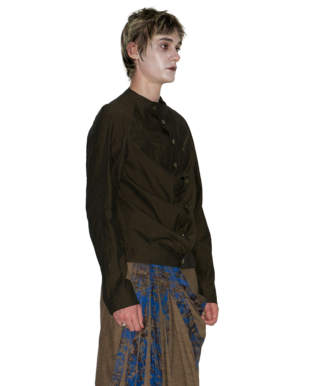 BROWN DRAPED TOP